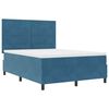 vidaXL Cama tipo Box Spring con colch&oacute;n Azul Oscuro 160 x 200 cm tela