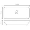 vidaXL Lavabo de lujo de cer&aacute;mica rectangular gris claro mate 71x38 cm
