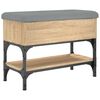 vidaXL Banco zapatero madera de ingenier&iacute;a roble Sonoma 62x32x45 cm