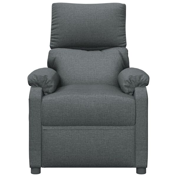 vidaXL Sillón de masaje eléctrico tela gris oscuro