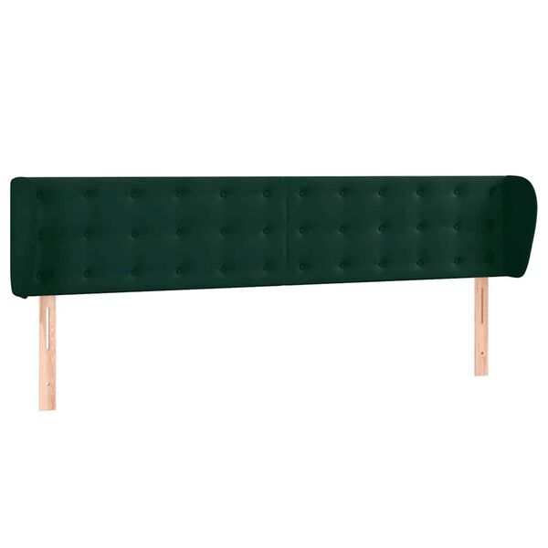 vidaXL Cabecero de terciopelo verde oscuro 183x23x78/88 cm
