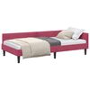vidaXL Estructura de cama en esquina Rojo vino 100 cm x 200 cm