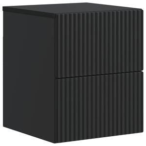 vidaXL Mesita de Noche de Pared con caj&oacute;n Negro 33 x 34,5 x 40 cm
