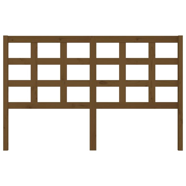 vidaXL Cabecero de cama madera maciza de pino marrón miel 156x4x100 cm
