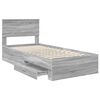 vidaXL Estructura de cama Gris Sonoma 90 x 200 cm Madera de ingenier&iacute;a