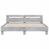 vidaXL Cama con cabecero madera ingenier&iacute;a gris hormig&oacute;n 200x200 cm