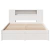 vidaXL Cama con estantería sin colchón madera maciza blanca 120x200 cm