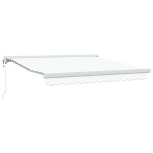vidaXL Toldo retr&aacute;ctil Blanco 300 x 250 x 165 cm Tela y Metal
