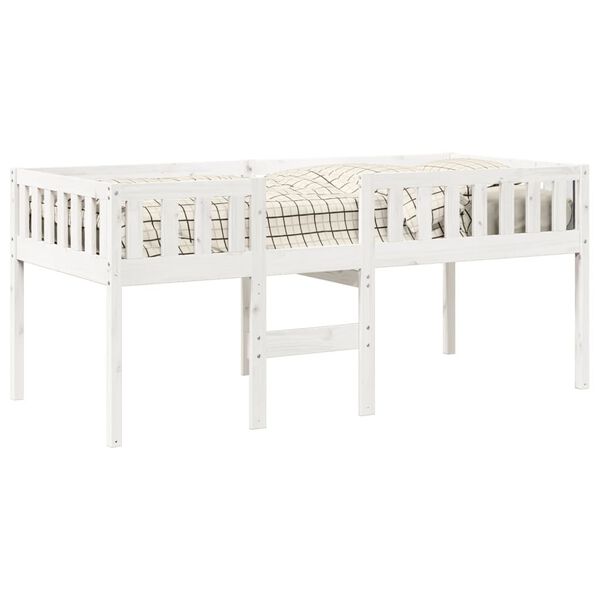 vidaXL Cama para ni&ntilde;os sin colch&oacute;n madera maciza pino blanca 90x190 cm