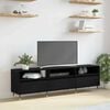 vidaXL Mueble de TV Roble Negro 150 x 30 x 45 cm Madera de ingeniería
