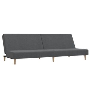 vidaXL Sof&aacute; cama de 2 plazas tela gris claro