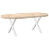 vidaXL Patas para mesa de centro en forma de X (2 unidades), color blanco, 50 x (42-43) cm, acero