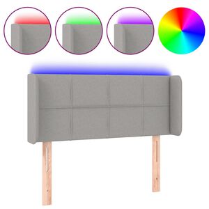 vidaXL Cabecero con LED de tela gris claro 83x16x78/88 cm