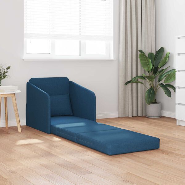 vidaXL Sof&aacute; cama 60cm Azul tela