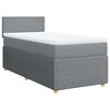 vidaXL Cama box spring con colch&oacute;n tela gris claro 90x200 cm