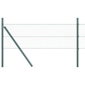 vidaXL Fijaci&oacute;n de suelo hexagonal para valla 100 x 0,6 m Verde Malla
