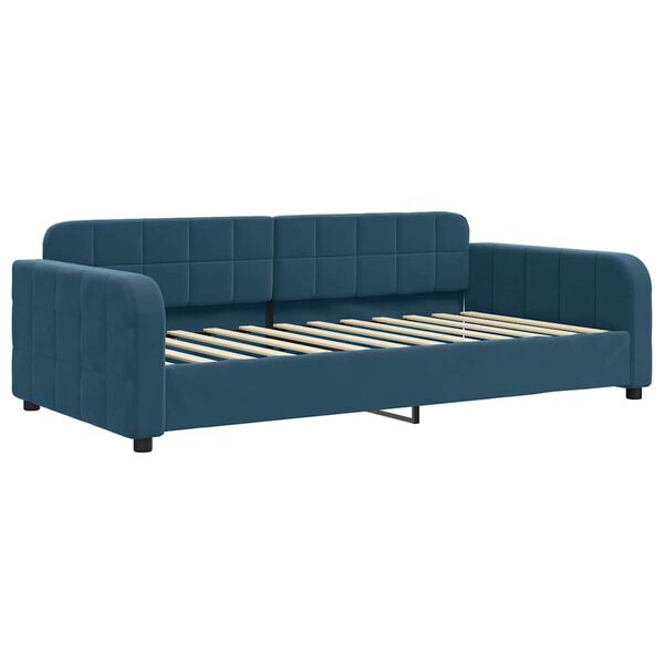 vidaXL Sof&aacute; cama sin colch&oacute;n terciopelo azul 90x200 cm