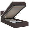 vidaXL Cama otomana con colch&oacute;n Marr&oacute;n Oscuro 80 x 200 cm Tela