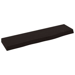 vidaXL Estante de pared madera roble tratada marr&oacute;n oscuro 40x10x2 cm