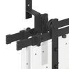 vidaXL Kit de herrajes para puertas correderas acero negro 183 cm