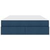 vidaXL Cama con almacenamiento y colch&oacute;n Azul 140 x 200 cm Poli&eacute;ster