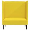 vidaXL Sofa de Espalda Alta Amarillo claro 109 x 56 x 121 cm tela