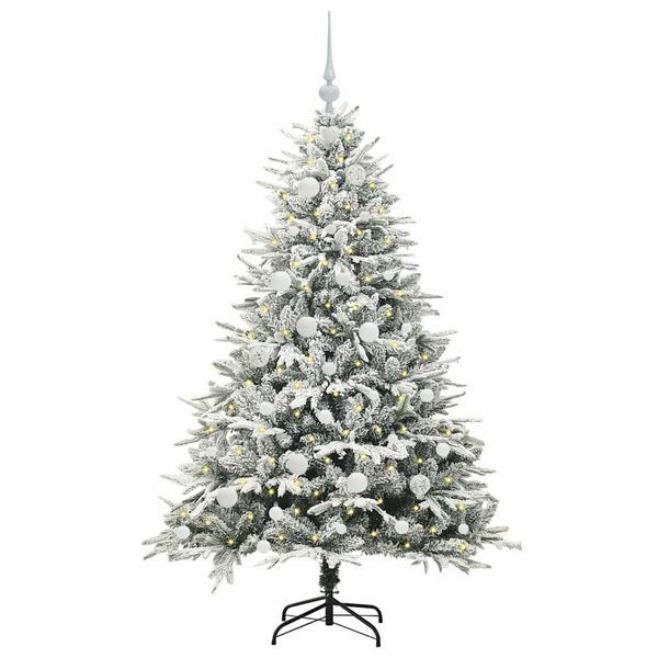vidaXL &Aacute;rbol de Navidad Artificial Pre-iluminado con Juego de Bolas