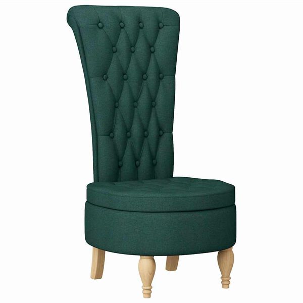vidaXL Silla de estilo zueco Verde oscuro 56,5 x 70 x 110 cm tela