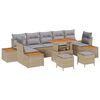 vidaXL Conjunto de sof&aacute;s de jard&iacute;n 10 uds. 9-N&uacute;mero de plazas Beige