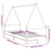 vidaXL Estructura de cama para niños con cajones madera pino 90x200 cm