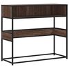 vidaXL Mesa consola madera de ingenier&iacute;a marr&oacute;n roble 90x35x80 cm