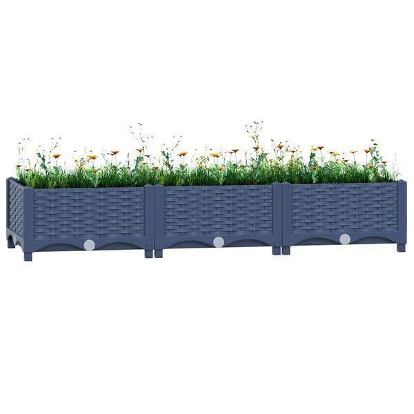 vidaXL Arriate polipropileno 120x40x23 cm