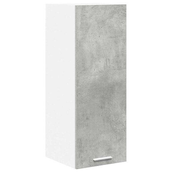 vidaXL Mueble colgante con puerta Gris Concreto y 30 x 31 x 80 cm