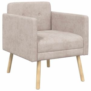 vidaXL Sill&oacute;n decorativo Beige Tejido de chenilla