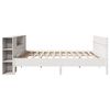 vidaXL Cama con estantería sin colchón madera maciza blanca 200x200 cm
