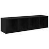 vidaXL Conjunto de mueble de TV 2 uds. Roble Negro