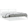 vidaXL Estructura cama sin colch&oacute;n con cabecero metal blanco 183x213cm