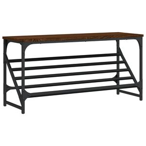 vidaXL Zapatero madera de ingenier&iacute;a marr&oacute;n roble 90x30x45 cm