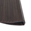 vidaXL Alfombra redonda bamb&uacute; marr&oacute;n oscuro 60 cm