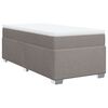 vidaXL Cama box spring con colch&oacute;n tela gris taupe 90x190 cm