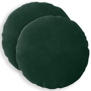 vidaXL Coj&iacute;n con almohada HEERLEN 2 uds. Verde oscuro Terciopelo