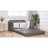 vidaXL Sof&aacute; cama Gris 124 x 71 x 78 cm Cuero artificial