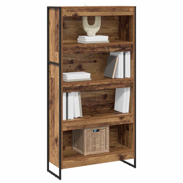 vidaXL Estanter&iacute;a para libros 2 pcs Madera Vieja 80 x 30 x 155 cm