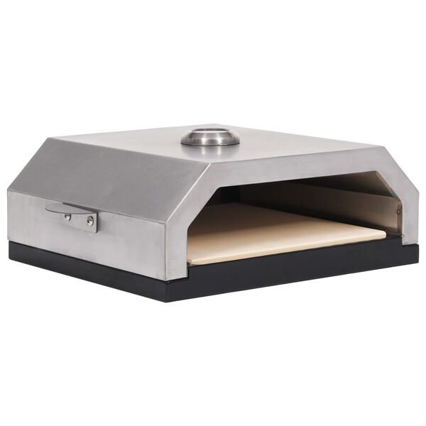 vidaXL Horno de pizza con piedra de cerámica para barbacoa carbón gas