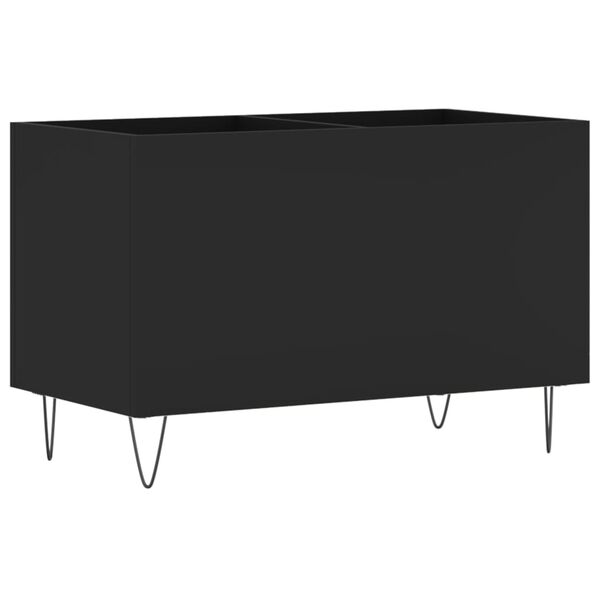 vidaXL Mueble para discos madera contrachapada negro 74,5x38x48 cm