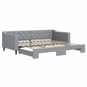 vidaXL Sof&aacute; cama nido tela gris claro 90x200 cm