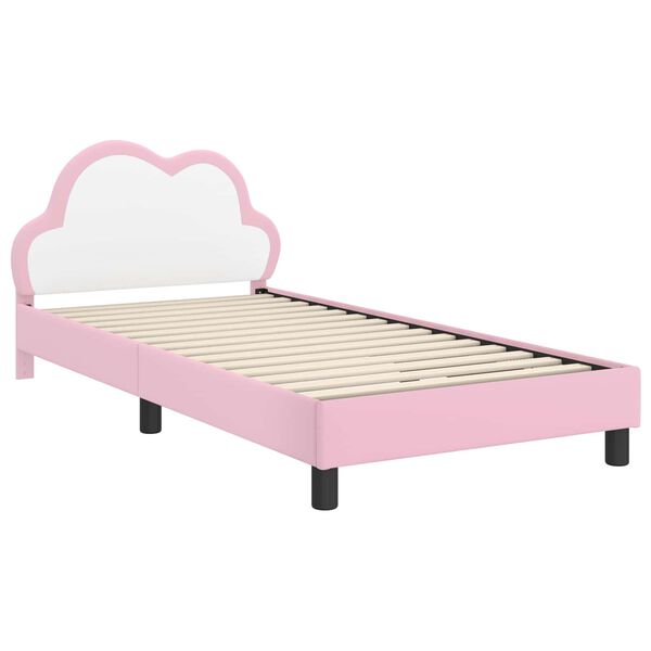 vidaXL Estructura de cama con cabecera Rosa 80 x 200 cm PU