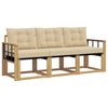 vidaXL Conjunto de sof&aacute;s de exterior 3 uds. y Beige