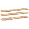 vidaXL Estantes flotantes 3 uds madera acacia sin tratar 140x30x4 cm