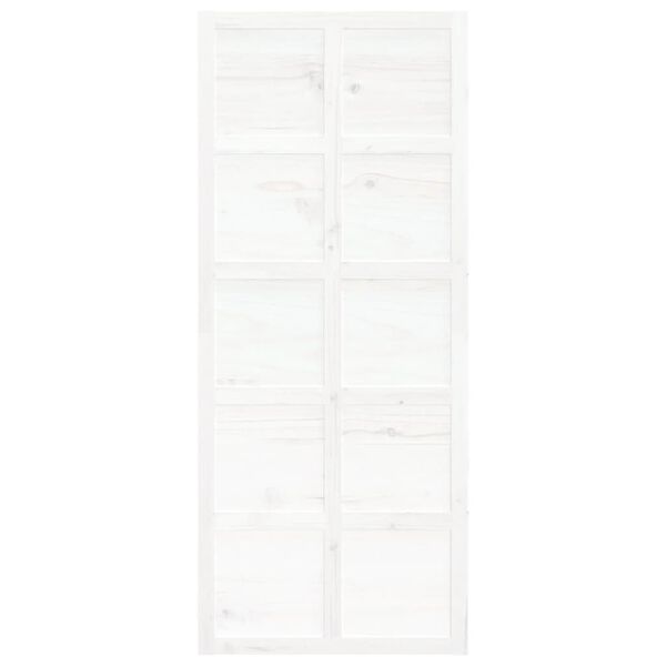 vidaXL Puerta de granero madera maciza pino blanca 90x1,8x214 cm